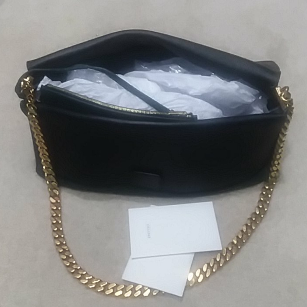 AUTHENTIC CELINE  GOURMET CHAIN SHOULDER BAG SUEDE - Picture 9 of 12